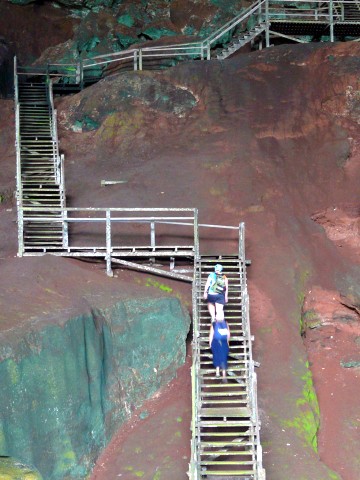 steps in Niah Great Cave